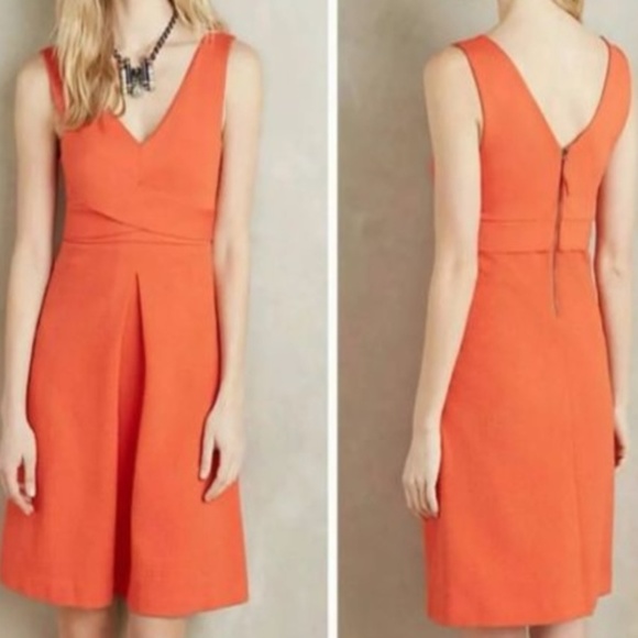 HD In Paris Dresses & Skirts - Anthropologie HD in Paris Orange A-Line Dress 6